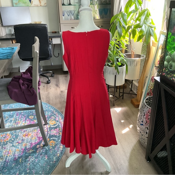 Calvin Klein Vibrant Red A-Line Dress - Picture 3 of 7